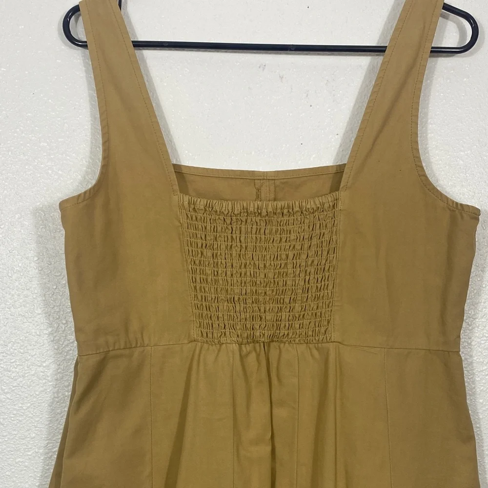 J. Crew Yellow Midi Dress Size 10 100% Cotton